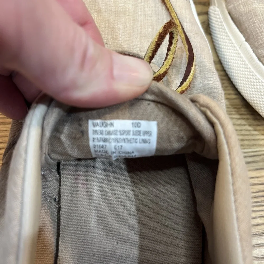Polo Ralph Lauren Shoes Mens 10D Tan Vaughn Canvas Boat Deck‎ Shoes